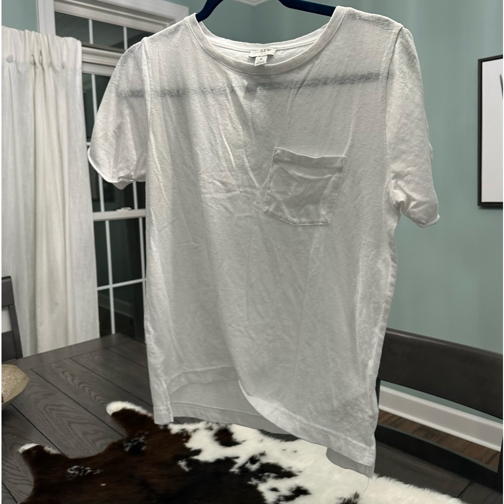 J. Crew!! Sheer top, runs bigger